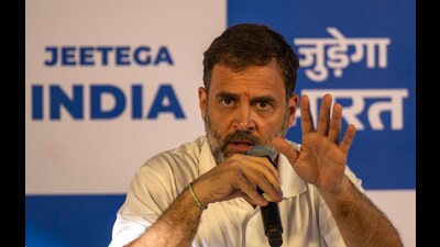 Congress party leader Rahul Gandhi seeks an explanation from Prime Minister Narendra Modi over fresh allegations of irregularities in the Adani Group’s use of offshore funds (Hindustan Times) Congress party leader Rahul Gandhi seeks an explanation from Prime Minister Narendra Modi over fresh allegations of irregularities in the Adani Group’s use of offshore funds (Hindustan Times)
