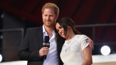 (FILES) Britain's Prince Harry and Meghan Markle speak during the 2021 Global Citizen Live festival at the Great Lawn, Central Park on September 25, 2021 in New York City. (AFP) (FILES) Britain's Prince Harry and Meghan Markle speak during the 2021 Global Citizen Live festival at the Great Lawn, Central Park on September 25, 2021 in New York City. (AFP)