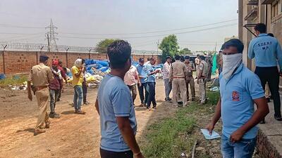 Morena: Rescue teams outside a food factory where five workers died after inhaling poisonous gas leaking from a tank on Wednesday (PTI File) Morena: Rescue teams outside a food factory where five workers died after inhaling poisonous gas leaking from a tank on Wednesday (PTI File)