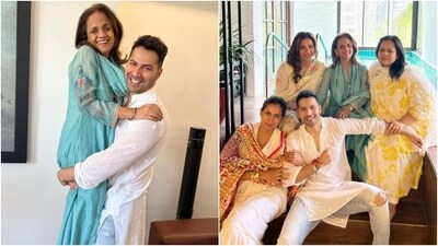 Varun Dhawan celebrated Raksha Bandhan with his sisters and shared pictures with them on social media with the caption, "Happy Raksha Bandhan! Tere sukoon ki khatir meri behena tera bhai hamesha tere saath hai (For your peace my sister, Your brother is always with you)."&nbsp; (Instagram)