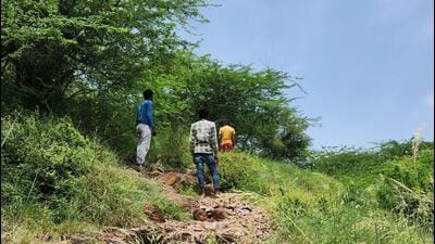 The Aravallis are now home to over 300 people, all Muslims, who live in makeshift camps. (Leena Dhankhar/ HT Photo) The Aravallis are now home to over 300 people, all Muslims, who live in makeshift camps. (Leena Dhankhar/ HT Photo)