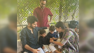 Sharing a string of photos from their Rakhi celebrations on her Instagram handle, Sara Ali Khan captioned her post, "Happy Raksha Bandhan." (Instagram/@saraalikhan95) Sharing a string of photos from their Rakhi celebrations on her Instagram handle, Sara Ali Khan captioned her post, "Happy Raksha Bandhan." (Instagram/@saraalikhan95)