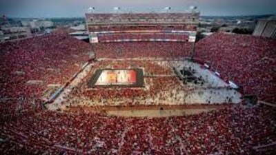 A wild cheer filled out the Memorial Stadium on Wednesday when the attendance record was announced to the supporters of the team.. A wild cheer filled out the Memorial Stadium on Wednesday when the attendance record was announced to the supporters of the team..