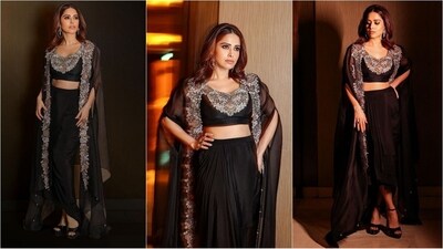 Nushrratt Bharuccha is a total stunner who can pull off any look to perfection. The actress loves to get decked up in ethnic three-piece sets and her Insta diaries are a testament to that, providing a treasure trove of fashion inspiration to all her followers. Just a day ago, the actress donned a chic yellow ensemble and this time she rocks a black three-piece set. With her back-to-back stunning looks, Nushrratt is proving her fashion prowess. (Instagram/@nushrrattbharuccha) Nushrratt Bharuccha is a total stunner who can pull off any look to perfection. The actress loves to get decked up in ethnic three-piece sets and her Insta diaries are a testament to that, providing a treasure trove of fashion inspiration to all her followers. Just a day ago, the actress donned a chic yellow ensemble and this time she rocks a black three-piece set. With her back-to-back stunning looks, Nushrratt is proving her fashion prowess. (Instagram/@nushrrattbharuccha)