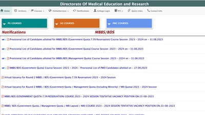 TN NEET round 2 seat allotment result declared (tnmedicalselection.net) TN NEET round 2 seat allotment result declared (tnmedicalselection.net)