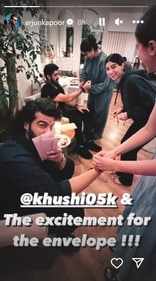 Arjun Kapoor shared a candid picture on Instagram Stories. Arjun Kapoor shared a candid picture on Instagram Stories.