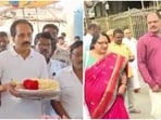 ISRO chief and other scientists offer prayers at temples.