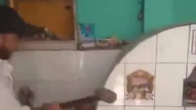 A video surfaced online showing unknown miscreants chanting ‘Jaishree Ram’ as they demolished what they claimed as “illegal Mazars” using sledgehammers in Rishikesh’s Amitgram area (Twitter) A video surfaced online showing unknown miscreants chanting ‘Jaishree Ram’ as they demolished what they claimed as “illegal Mazars” using sledgehammers in Rishikesh’s Amitgram area (Twitter)