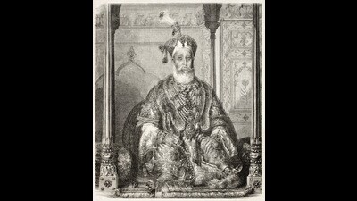 An engraved portrait of Bahadur Shah Zafar. Created by Marc after Schoefft, published on L’Illustration, Journal Universel, Paris, 1858. (Marzolino/Shutterstock) An engraved portrait of Bahadur Shah Zafar. Created by Marc after Schoefft, published on L’Illustration, Journal Universel, Paris, 1858. (Marzolino/Shutterstock)