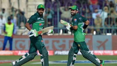 Pakistan's captain Babar Azam (L) and Mohammad Rizwan run between the wickets during the Asia Cup 2023 cricket match between Pakistan and Nepal (AFP) Pakistan's captain Babar Azam (L) and Mohammad Rizwan run between the wickets during the Asia Cup 2023 cricket match between Pakistan and Nepal (AFP)