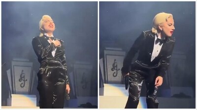 Fans reacted in shock as Gaga belted out her powerful voice without a microphone. Fans reacted in shock as Gaga belted out her powerful voice without a microphone.