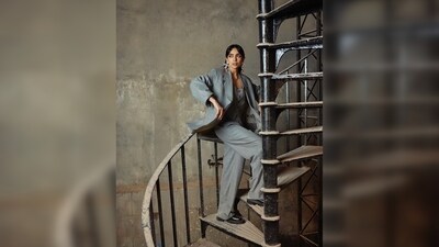 Sobhita Dhulipala's ensemble includes a waistcoat, a jacket, and impeccably tailored pleated trousers. (Instagram/@sobhitad) Sobhita Dhulipala's ensemble includes a waistcoat, a jacket, and impeccably tailored pleated trousers. (Instagram/@sobhitad)