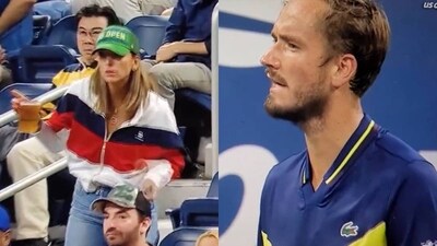 Daniil Medvedev launched an angry tirade at a spectator during his second-round match at US Open Daniil Medvedev launched an angry tirade at a spectator during his second-round match at US Open