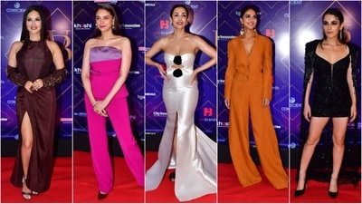 Bollywood celebrities attended the award show last night in glam outfits and makeup. (HT Photo/VarinderChawla) Bollywood celebrities attended the award show last night in glam outfits and makeup. (HT Photo/VarinderChawla)