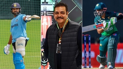 Ravi Shastri expects an even contest between Rohit Sharma's India and Babar Azam's Pakistan. (Getty Images) Ravi Shastri expects an even contest between Rohit Sharma's India and Babar Azam's Pakistan. (Getty Images)