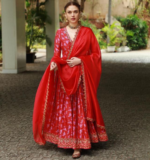 Aditi Rao Hydari in a red anarkali set (Photo: Instagram) Aditi Rao Hydari in a red anarkali set (Photo: Instagram)
