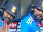 Rohit Sharma shows displeasure to a cameraman. Rohit Sharma shows displeasure to a cameraman.