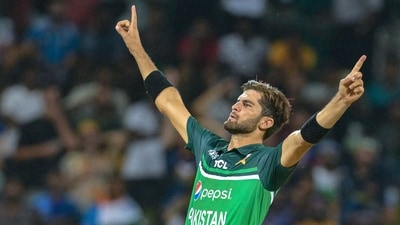 Pakistan's Shaheen Shah Afridi celebrates after taking the wicket of India's Hardik Pandya (not pictured) during the Asia Cup 2023 ODI match at Pallekele (AFP) Pakistan's Shaheen Shah Afridi celebrates after taking the wicket of India's Hardik Pandya (not pictured) during the Asia Cup 2023 ODI match at Pallekele (AFP)