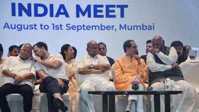 During their two-day meeting that concluded in Mumbai on Friday, the INDIA bloc decided to contest the forthcoming Lok Sabha election together. (ANI Photo) During their two-day meeting that concluded in Mumbai on Friday, the INDIA bloc decided to contest the forthcoming Lok Sabha election together. (ANI Photo)