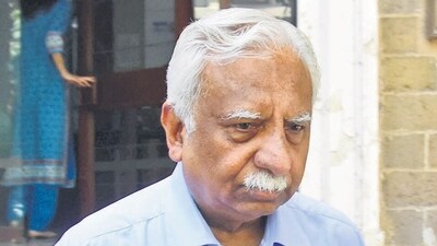Former Jet Airways Chairman Naresh Goyal at ED office regarding Jet Airways case, in Mumbai, India, on Friday, 20 Mar, 2020. (Photo by Bhushan Koyande/HT)