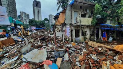 Mumbai, India - September , 02, 2023: The Mumbai Bhandup Bhattipada Road area, a very narrow road, and was always suffering due to the traffic, so the houses and shops have been demolished by the Mumbai Municipal Corporation to widen ( widening) the road ,in Mumbai, in Mumbai, India, on,Saturday, September, 02, 2023. ( Praful Gangurde / HT Photo ) Mumbai, India - September , 02, 2023: The Mumbai Bhandup Bhattipada Road area, a very narrow road, and was always suffering due to the traffic, so the houses and shops have been demolished by the Mumbai Municipal Corporation to widen ( widening) the road ,in Mumbai, in Mumbai, India, on,Saturday, September, 02, 2023. ( Praful Gangurde / HT Photo )