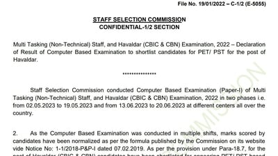 SSC Releases MTS Result 2023; 3015 Candidates Shortlisted for PET/PST SSC Releases MTS Result 2023; 3015 Candidates Shortlisted for PET/PST