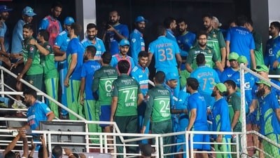 India and Pakistan's first of possible three matches in the 2023 Asia Cup was washed out. India were all out for 266 but Pakistan's innings never got underway. (AP) India and Pakistan's first of possible three matches in the 2023 Asia Cup was washed out. India were all out for 266 but Pakistan's innings never got underway. (AP)