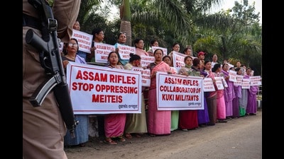 The ‘disobedience movement’ has been launched by the Committee on Mass Protest against Assam Rifles. (AFP) The ‘disobedience movement’ has been launched by the Committee on Mass Protest against Assam Rifles. (AFP)