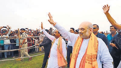 Union home minister Amit Shah releases charge sheet against CM Bhupesh Bhagel-led government. (ANI) Union home minister Amit Shah releases charge sheet against CM Bhupesh Bhagel-led government. (ANI)