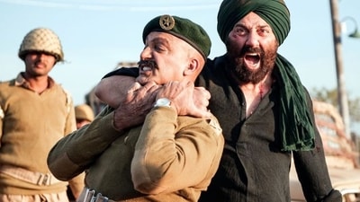 Sunny Deol as Tara Singh in a still from Gadar 2. Sunny Deol as Tara Singh in a still from Gadar 2.