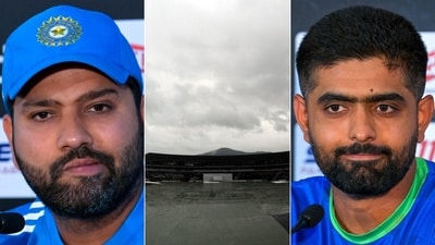 Rohit Sharma and Babar Azam would be aware of the rain-threat. (AFP/Getty) Rohit Sharma and Babar Azam would be aware of the rain-threat. (AFP/Getty)