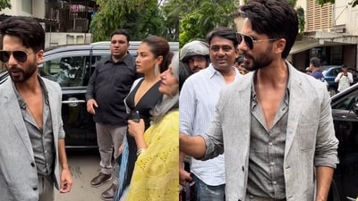Shahid Kapoor and Mira Rajput at Ruhaan Kapoor and Manukriti Pahwa's wedding. (Pic: Viral Bhayani/ Varinder Chawla) (Viral Bhayani/ Varinder Chawla)