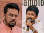 Union minister Anurag Thakur and Tamil Nadu minister Udhayanidhi Stalin.