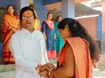 School teacher rants against department officials in Bihar.