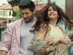 Vijay Deverakonda and Samantha Ruth Prabhu in a still from Kushi. Vijay Deverakonda and Samantha Ruth Prabhu in a still from Kushi.