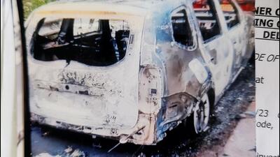 A photo that an associate of the suspect, Rajbir Singh, used to file for an insurance claim on a burnt Renault Duster. (HT Photo) A photo that an associate of the suspect, Rajbir Singh, used to file for an insurance claim on a burnt Renault Duster. (HT Photo)