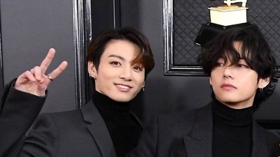 BTS: Jungkook and V share a close bond. BTS: Jungkook and V share a close bond.