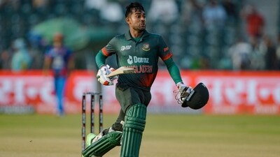 Mehidy Hasan Miraz celebrates after scoring a century during the Asia Cup 2023 match between Bangladesh and Afghanistan (AFP) Mehidy Hasan Miraz celebrates after scoring a century during the Asia Cup 2023 match between Bangladesh and Afghanistan (AFP)