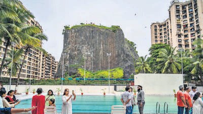 Mumbai, India - Sept. 3, 2023: Inauguration of newly constructed swimming pool at Gilbert Hill, Andheri (West) by Brihanmumbai Municipal Corporation in Mumbai, India, on Sunday, September 3, 2023. (Photo by Satish Bate/ Hindustan Times) (Hindustan Times)