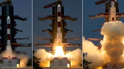 A combo of photos shows the launch of India's first solar mission 'Aditya-L1' at Satish Dhawan Space Centre in Sriharikota on Saturday, (PTI) A combo of photos shows the launch of India's first solar mission 'Aditya-L1' at Satish Dhawan Space Centre in Sriharikota on Saturday, (PTI)