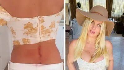 Britney Spears recently showed off her new snake tattoo near her lower back in an Instagram reel (britneyspears/Instagram)