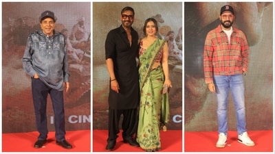 Sunny Deol's proud father and veteran star Dharmendra also graced the Gadar 2 success bash. Ajay Devgn and wife Kajol and Abhishek Bachchan were also present. Abhishek's Ghoomer also released days after Gadar 2 but performed poorly at the box office despite good reviews. Sunny Deol's proud father and veteran star Dharmendra also graced the Gadar 2 success bash. Ajay Devgn and wife Kajol and Abhishek Bachchan were also present. Abhishek's Ghoomer also released days after Gadar 2 but performed poorly at the box office despite good reviews. 