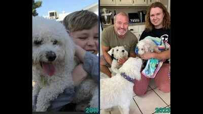 Dog reunites with his pet parent after 12 years. (Facebook/@MaricopaPets) Dog reunites with his pet parent after 12 years. (Facebook/@MaricopaPets)