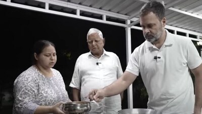 Rahul Gandhi cooked Champaran mutton at Lalu Prasad Yadav's house in August.