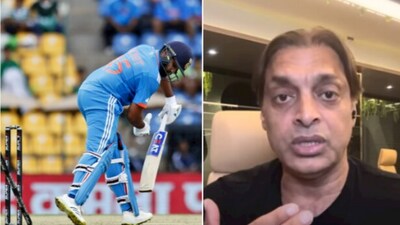 Rohit Sharma (L) is dismissed by Shaheen Afridi in Asia Cup 2023; Shoaib Akhtar (AP/YouTube) Rohit Sharma (L) is dismissed by Shaheen Afridi in Asia Cup 2023; Shoaib Akhtar (AP/YouTube)