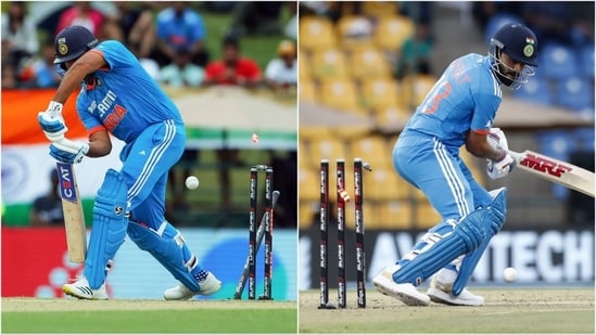 Rohit Sharma and Virat Kohli were dismissed by Shaheen Afridi in the bowler's opening spell (AP)