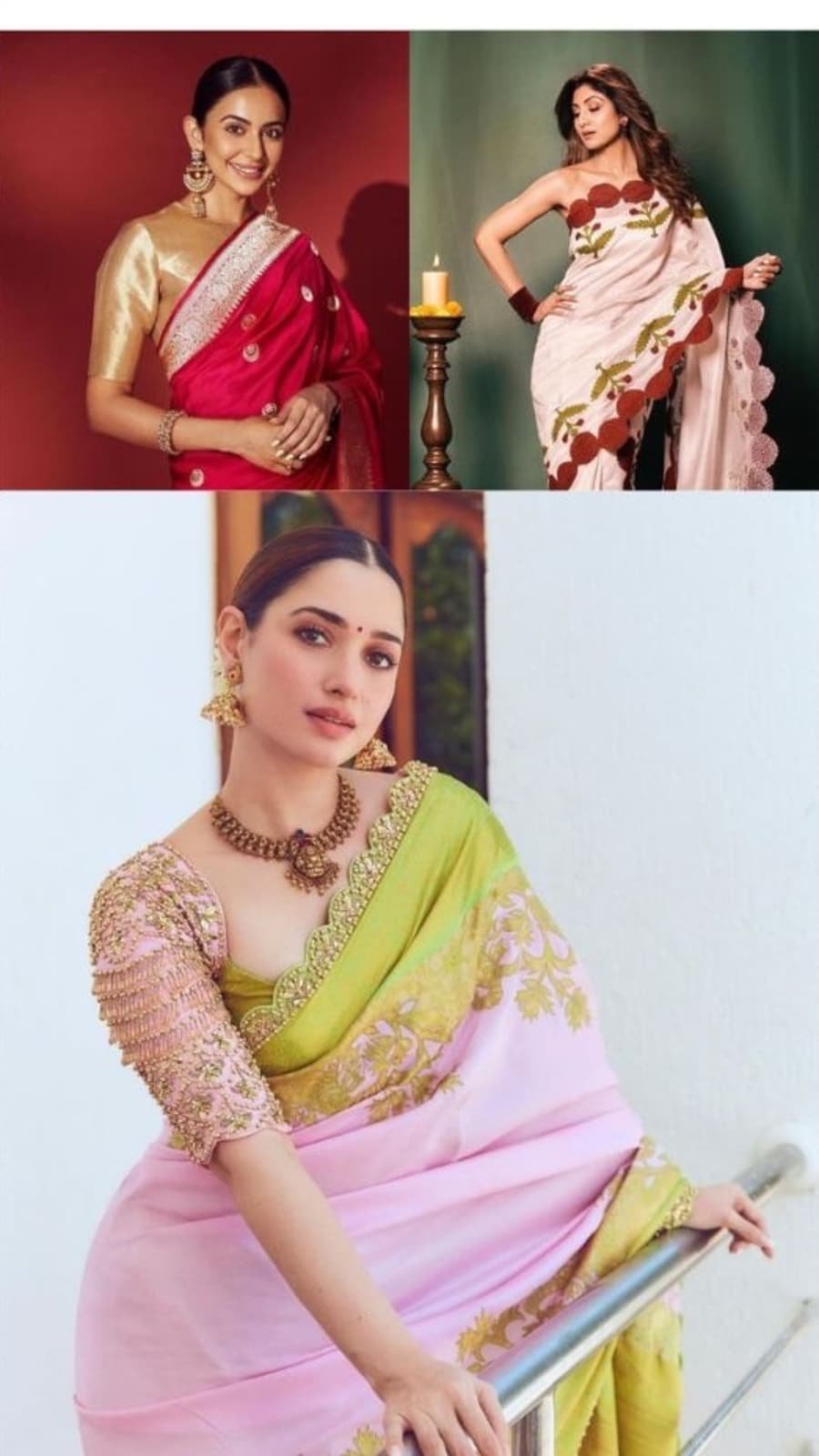 shilpa_shetty_tamannaah_bhatia_saree