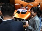 A Mercedes-Benz Vision One-Eleven is displayed during an event a day ahead of the official opening of the 2023 Munich Auto Show IAA Mobility, in Munich, Germany, September 4.