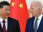 China's President Xi Jinping (left) and US President Joe Biden 