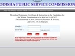 OPSC releases admit cards for Asst. Director (Factories & Boilers) recruitment exam on Sept 4; exam on Sept 10